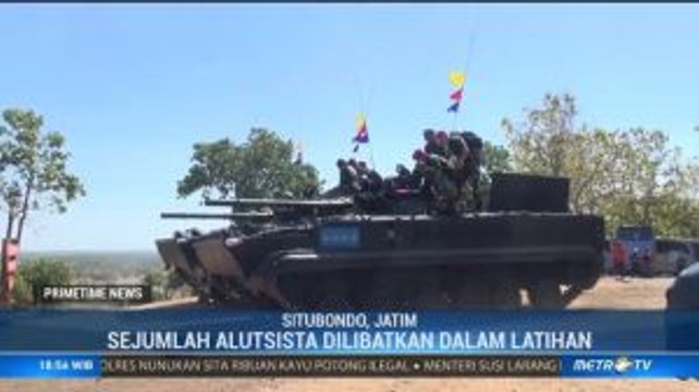 Panglima TNI Uji Coba Tembakan Tank Baru BMP-3F dalam Latihan Puncak Armada Jaya 37