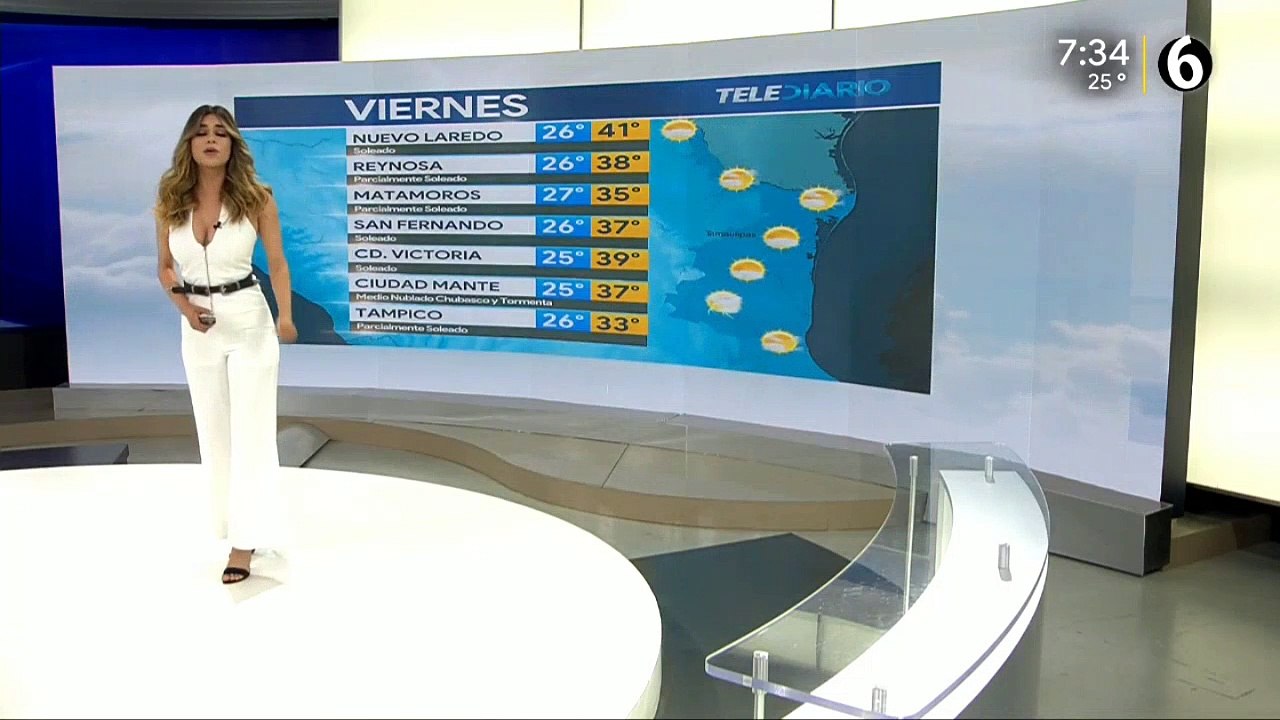 El pronóstico del tiempo con Pamela Longoria. @pamelaalongoria #Mexico #Monterrey #Aguascalientes