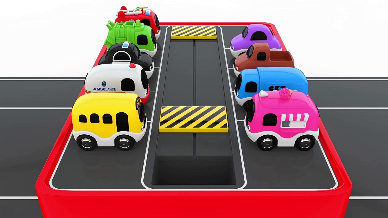 Learn Colors with Street Vehicles - Car Parking Videos - Toy Cars for Kids