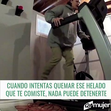 Cuando intentas quemar ese helado que te comiste