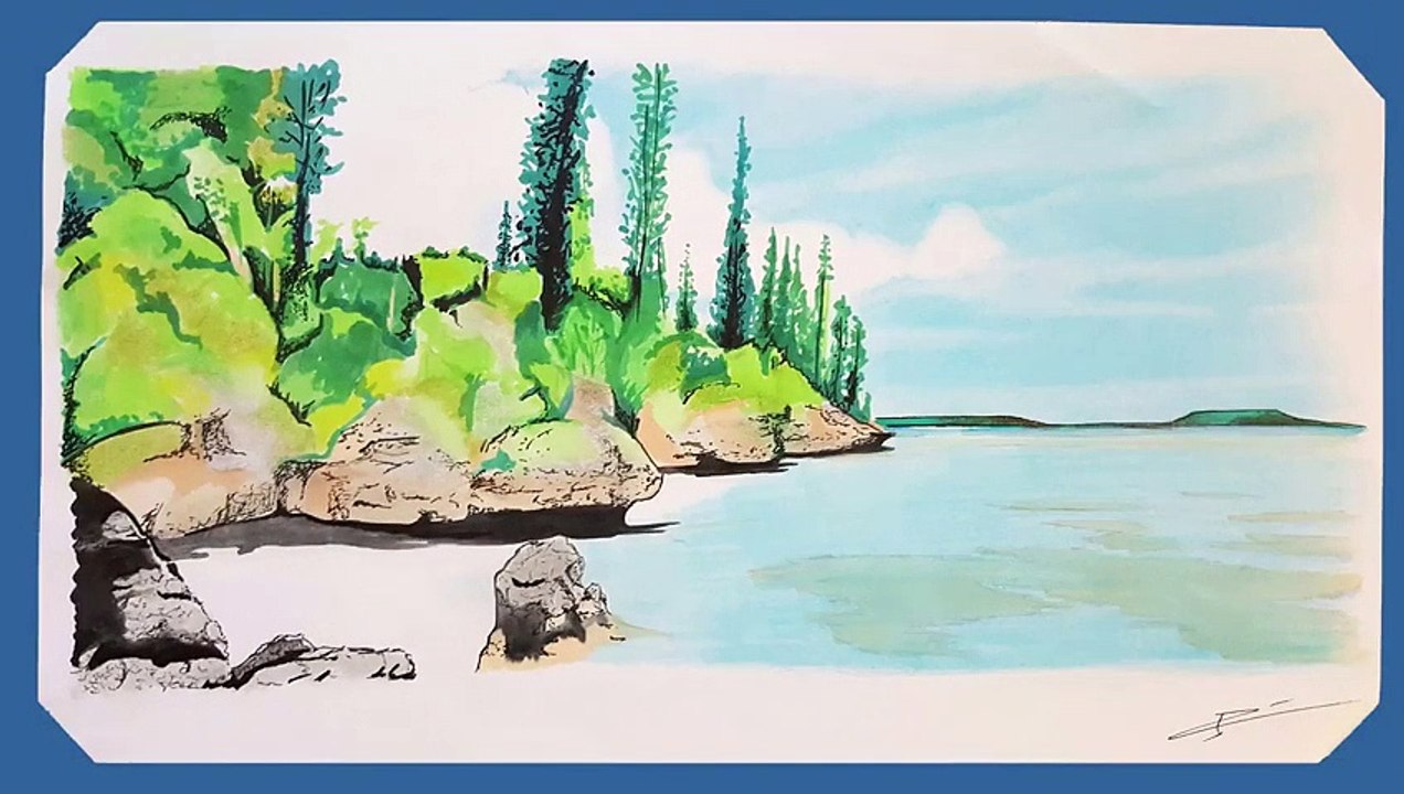 Dessin - Côtes Maré Nouvelle-Calédonie