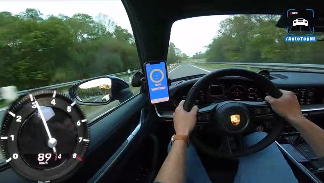NEW! Porsche 911 992 Carrera S 323km/h TOP SPEED on AUTOBAHN (NO SPEED LIMIT) by AutoTopNL