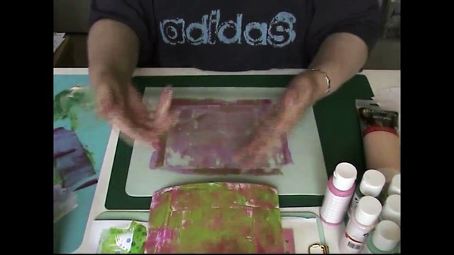 Tuto - Gel Press Mixed média / Scrapbooking