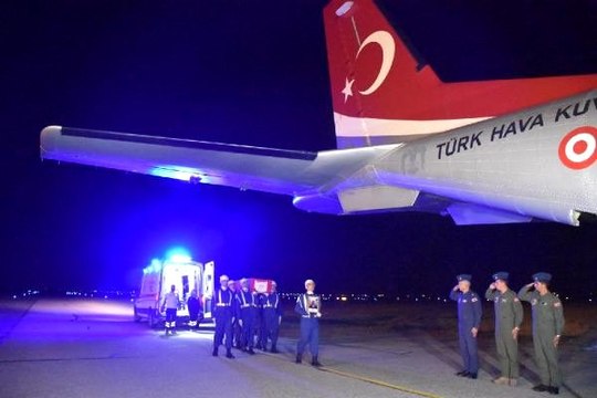 Şehit Binbaşı Akkuş, memleketi Samsun'a uğurlandı