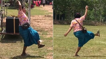 فيديو وصور.. حماس مبهر لجدة في تشجيع حفيدها يخطف قلوب الإنترنت