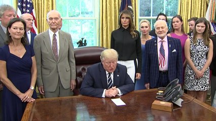 트럼프, '달착륙 50년' 아폴로11호 우주인 초청..."달 이어 화성도" / YTN