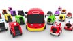 Learn Colors with Little Bus Transporter Street Vehicles Toys - Toy cars for KIDS