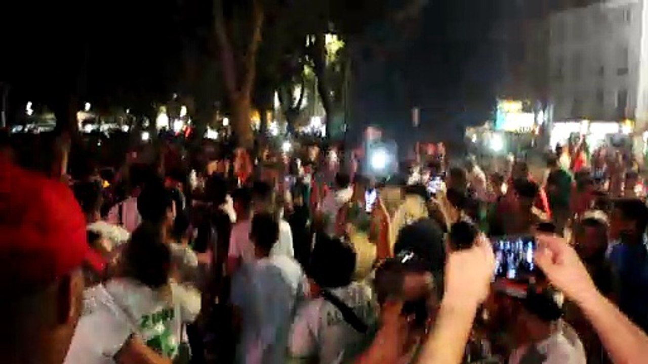 fête  des supporters à Mâcon juillet 2019 lors de la victoire d'Algérie en finale de Coupe d'Afrique des Nations(2)