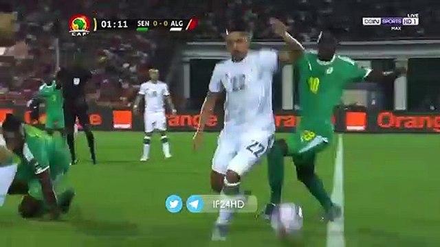 هدف بغداد بونجاح في مرمى السنغال - الجزائر 1- 0 السنغال - كأس امم افريقيا مصر 2019