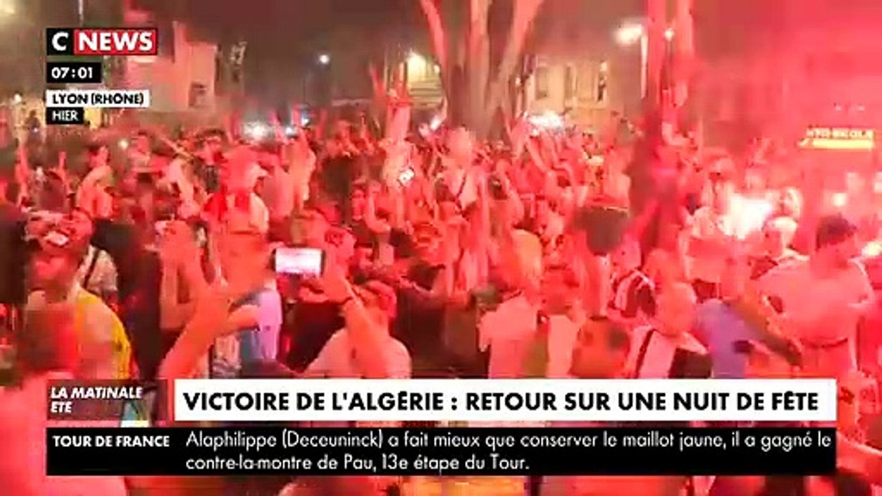 Près de 200 personnes interpellées cette nuit en France après la victoire de l'Algérie qui a provoqué quelques incidents dans plusieurs villes dont Paris, Bordeaux, Marseille
