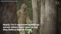 Republicans Believe In Bigfoot, Democrats Believe In Aliens?