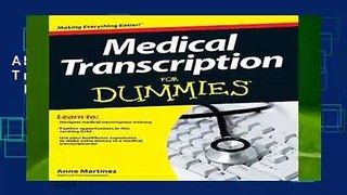 About For Books  Medical Transcription For Dummies  Review