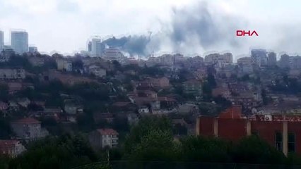ÜMRANİYE'DE İNŞAAT HALİNDEKİ BİNADA YANGIN 1