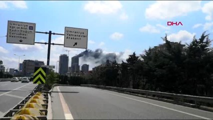 ÜMRANİYE'DE İNŞAAT HALİNDEKİ BİNADA YANGIN 2