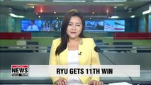 Dodgers' pitcher Ryu Hyun-jin picks up 11th win of season