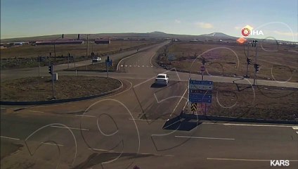 Kars’ta, saniye saniye kaza anları