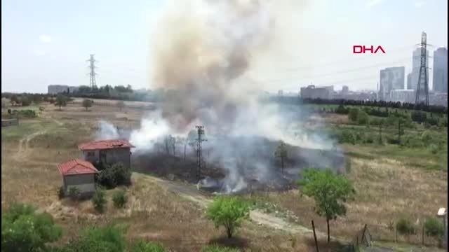 METRİS CEZAEVİ YANINDA ASKERİ ALANDA YANGIN 1