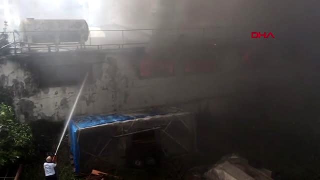 Samsun'da plastik fabrikasında yangın