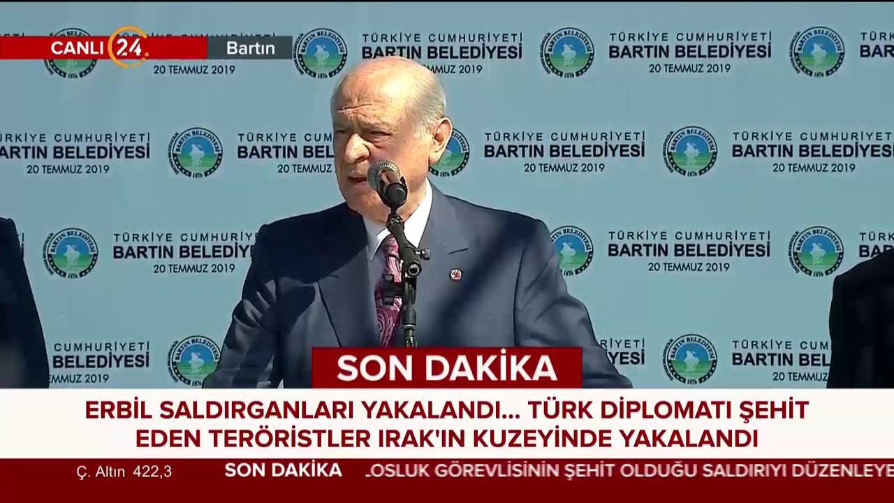 Devlet Bahçeli konuşma yapıyor