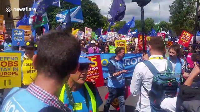Crowds at Brexit rally in London