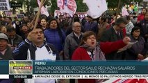 Perú: gremio de salud, firmes en su protesta, cumplen 3 días de paro