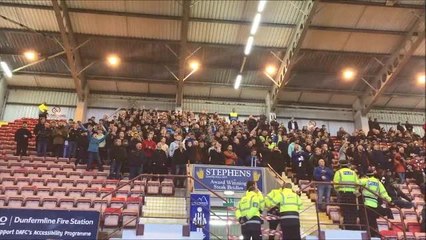 Falkirk fans at Dunfermline 101118