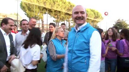 Bakan Soylu ile Pakdemirli gençlik kampında