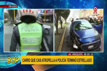 'Pico y placa': conductor que se dio a la fuga terminó estrellado en av. Arequipa