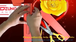 How to make beautiful paper flowers roses backdrop | Cách làm hoa giấy hoa hồng backdrop cực đẹp