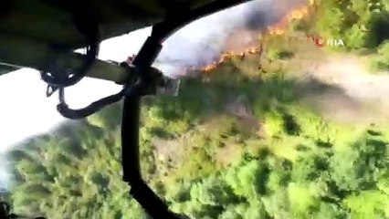 Ömerli'de ormanlık alanda yangın çıktı