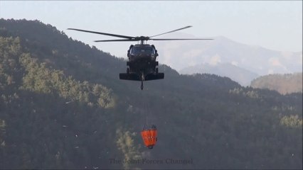Amazing Sound Of Black Hawks  While Firefighting In Style