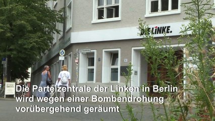 Parteizentrale der Linken nach Bombendrohung geräumt: Rechtsextremer Hintergrund vermutet