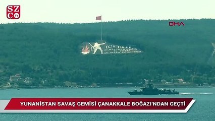 Yunan savaş gemisi yine füzeler açık vaziyette geçti!