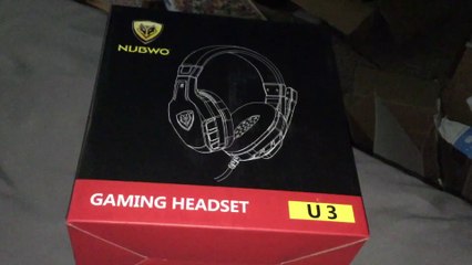 NUBWO U3 Gaming Headset Red & Black Unboxing