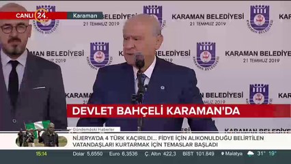 MHP Genel Başkanı Devlet Bahçeli Karaman'da