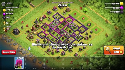 Clash of Clans Level 5 Full Okçu Saldırısı