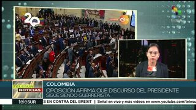 Colombia: Oposición afirma que discurso de Duque es guerrerista