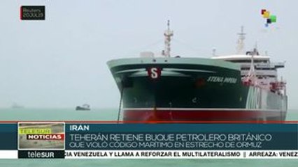 Irán: Gobierno retiene buque petrolero británico por violar código