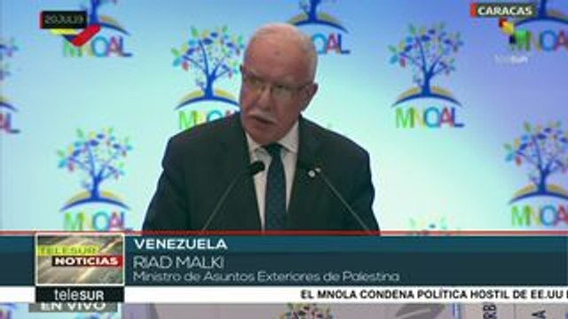 MNOAL: Palestina denuncia el constante asedio de EEUU e Israel