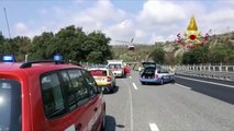 Cogoleto (GE) - Incidente su A10, motociclista soccorso con elicottero (20.07.19)