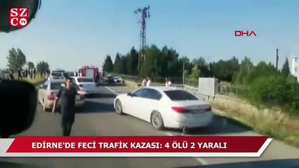 Descargar video: Edirne'de otomobil duvara çarptı 4 ölü, 2 yaralı