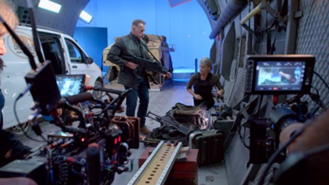 Arnold Schwarzenegger, Linda Hamilton On The Set Of 'Terminator: Dark Fate'