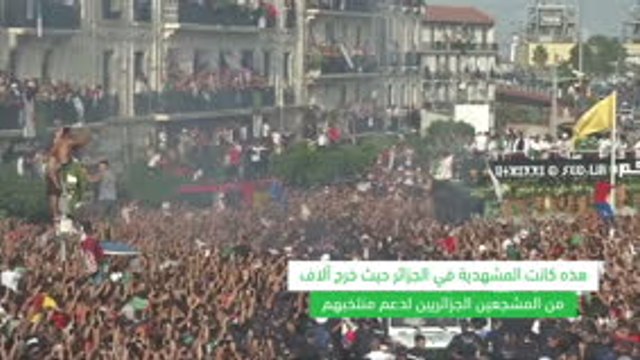لقطة: كرة قدم: مشجعو الجزائر يحتفلون بفوز منتخبهم بلقب كأس الأمم الأفريقية