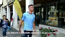 Luis Alberto e Immobile consolano un giovane tifoso