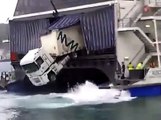 Un routier a oublié de mettre les freins à son camion sur un ferry