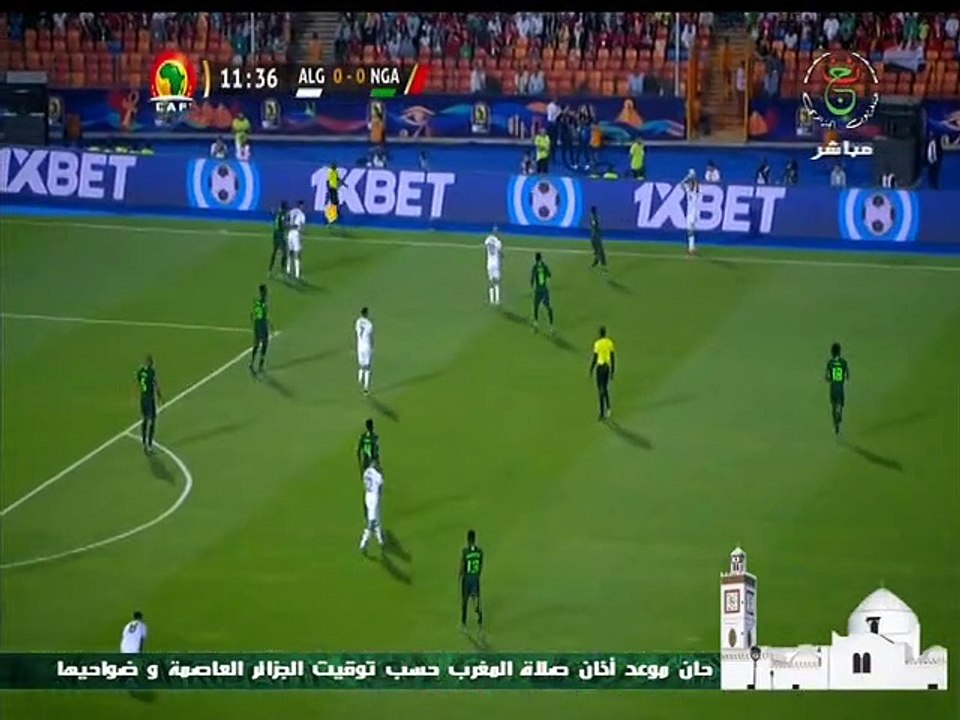 الشوط الاول مباراة الجزائر ونيجيريا 2-1 نصف نها...