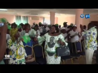 RTG/Les militants de la fédération Basse Nianga du PDG communiquent avec le nouveau membre du PDG Adonis Moudouma