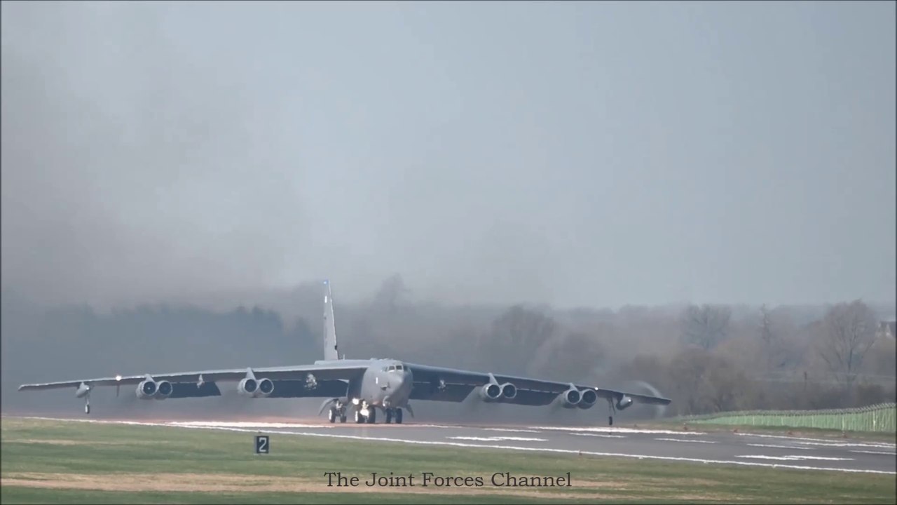 B-52 Leaking Fuel While Taking Off