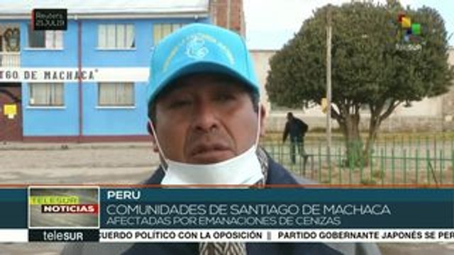 Gobierno peruano decreta emergencia en 12 municipios por volcán