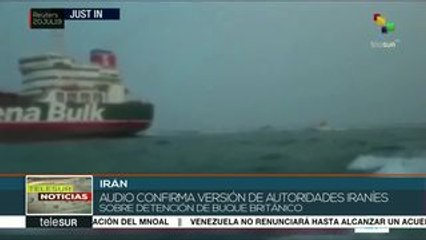 Audio confirma versión iraní sobre detención de buque inglés
